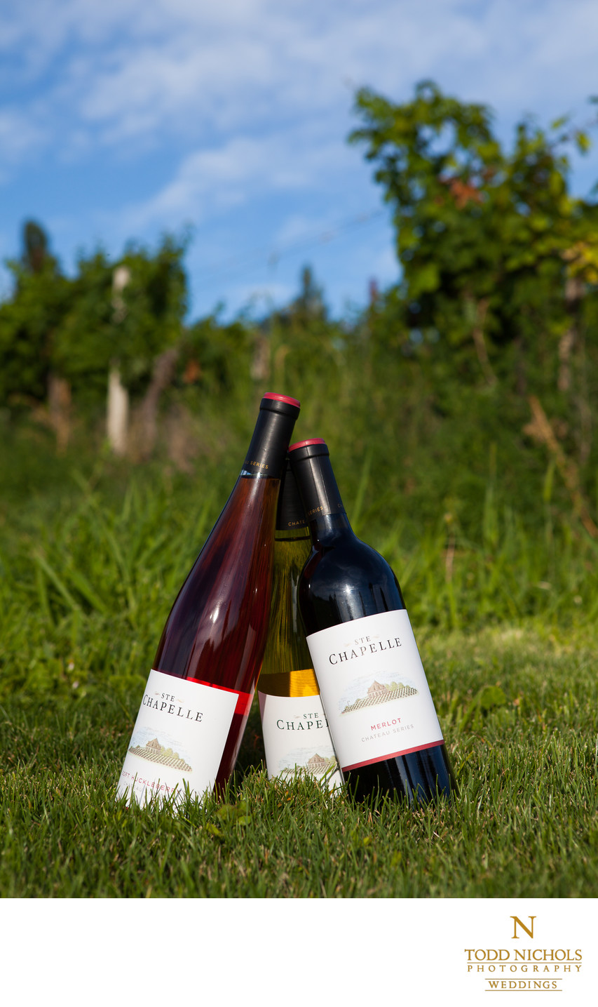Wine Bottles At STE. Chapelle Winery