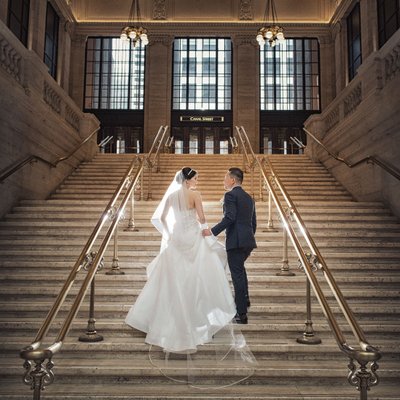 union station chicago wedding photos