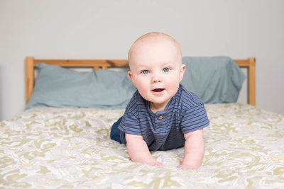 Baby portrait in home family lifestyle session, Nashville