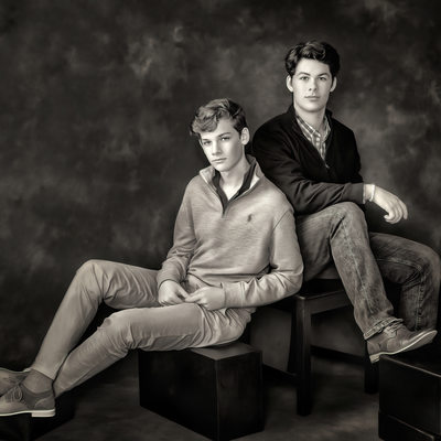 Brothers in Black and White Vancouver WA Photography-