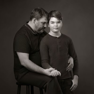 Vancouver WA Photographer- Black and White Father and son