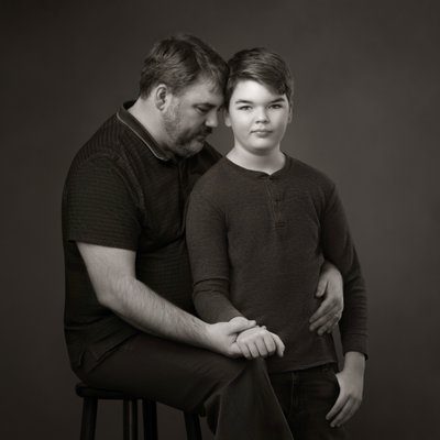 Vancouver WA Photographer- Black and White Father and son