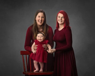 Vancouver WA Photographer- Sisters in Red