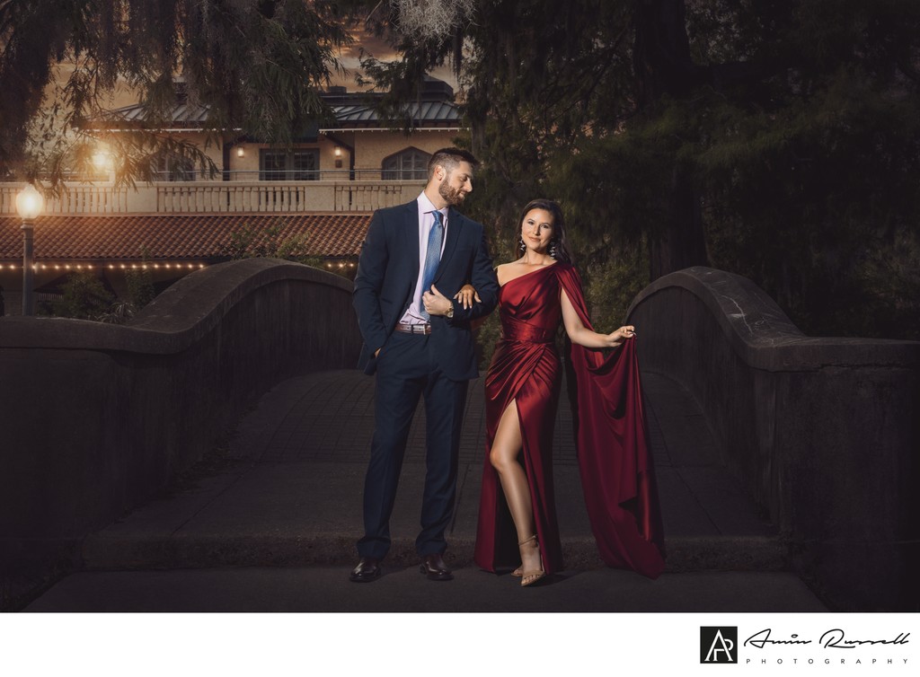 Engaged Couple at City Park