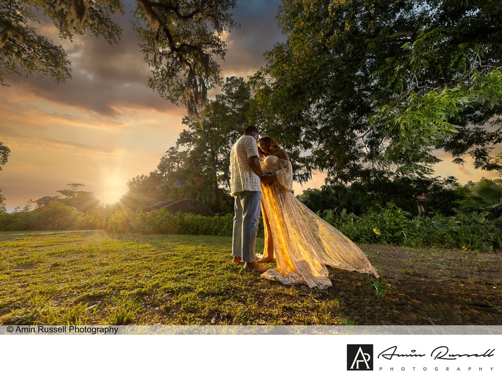 Dramatic Maternity portrait at City Park