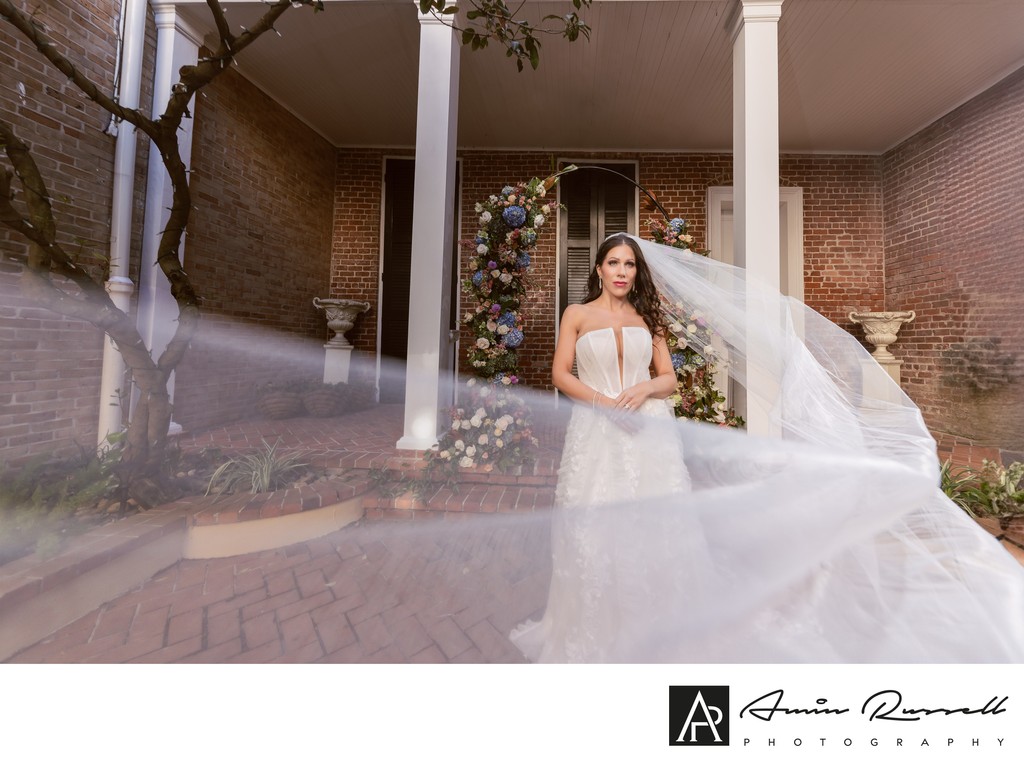Elegant bride in the French Quarter