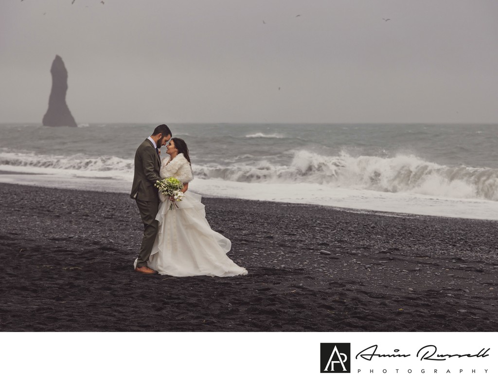 Couple at Black Sand Beach