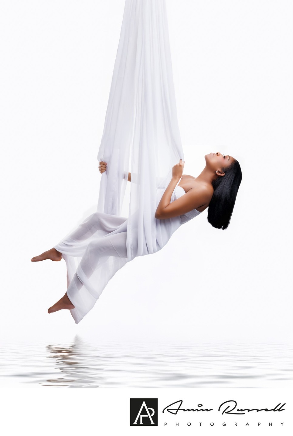 Hanging maternity portrait