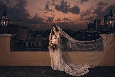 Bride at Rooftop On Basin