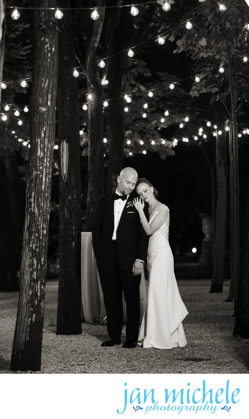 Meridian House Wedding, a stolen moment under the garden lights