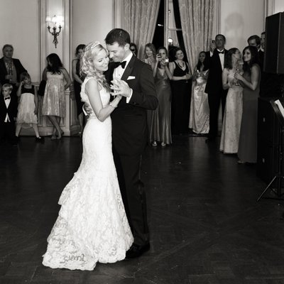 First Dance in a classic ballroom in a historic mansion in Washington DC