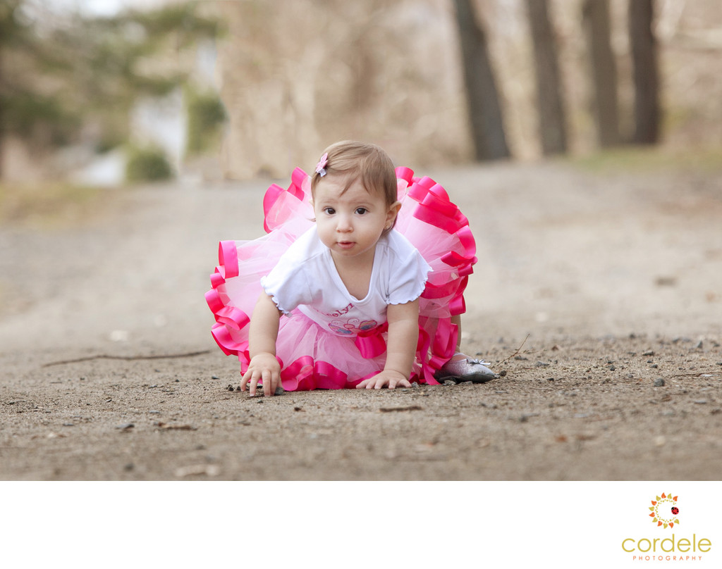 Outdoor First Birthday Photoshoot Peabody Massachusetts