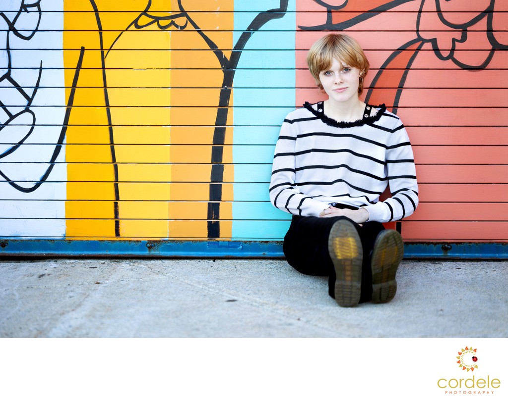 Colorful high school senior portraits Lynnfield Mass