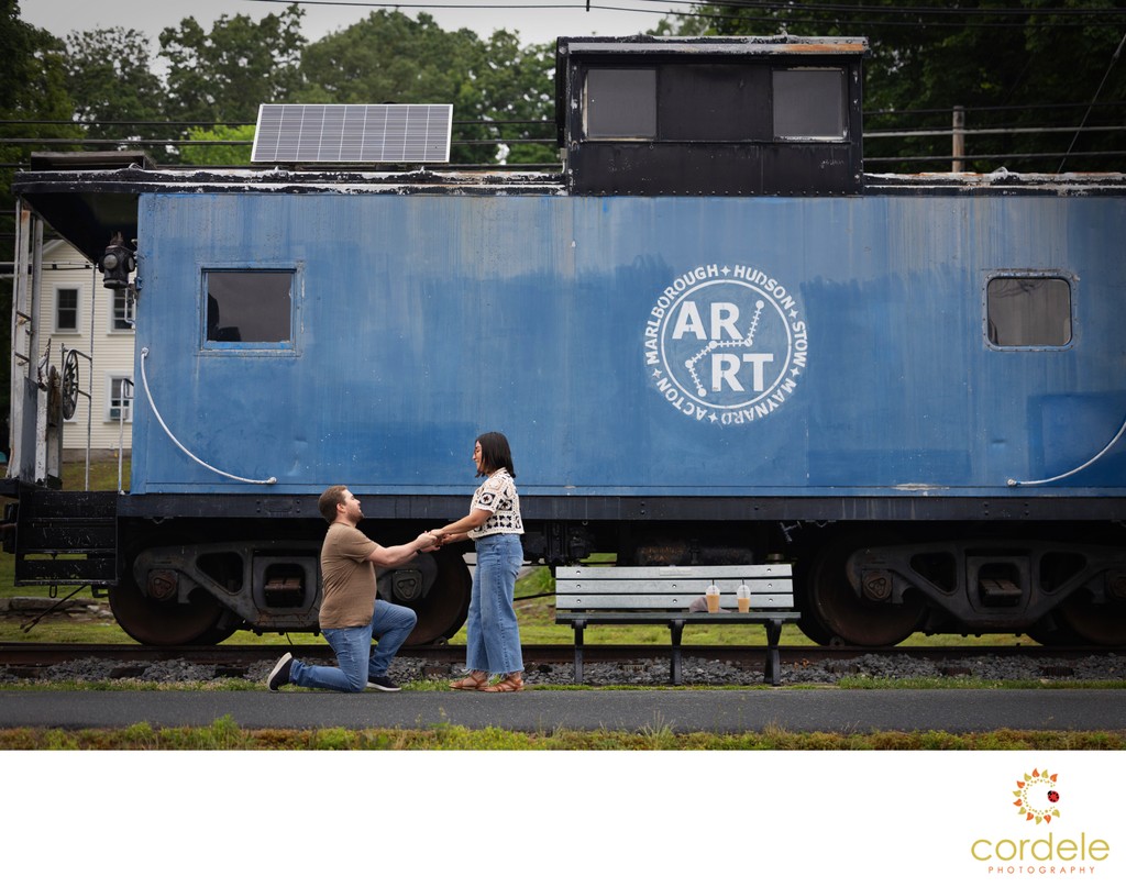 Hudson, Massachusetts Surprise Proposal Photographer