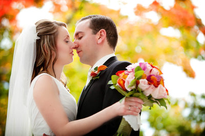 Fall wedding photos new england