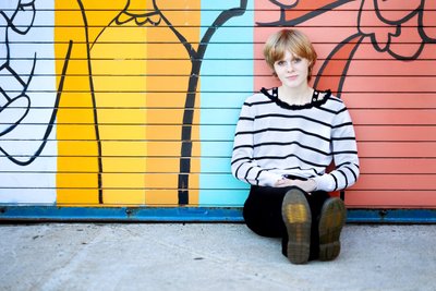 Colorful high school senior portraits Lynnfield Mass