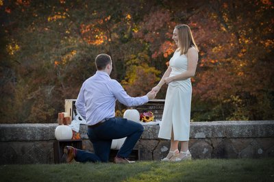 Fall Suprise Engagement  Proposal Sharon MA