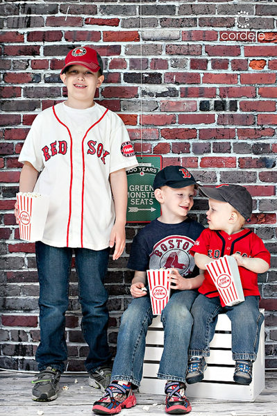 Red Sox Theme Children Photos