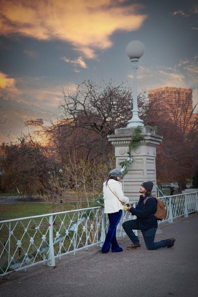 Boston Public Garden Footbridge Surprise Proposal 