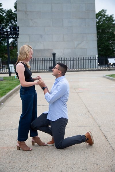 reading surprise engagement photography after editing done