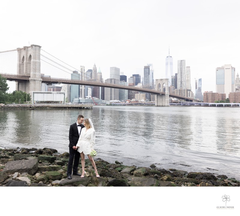 NYC Elopement Photographer: Brooklyn Bridge Park