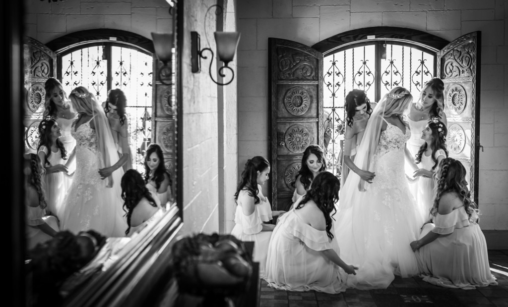 NYC wedding photographer getting ready bride