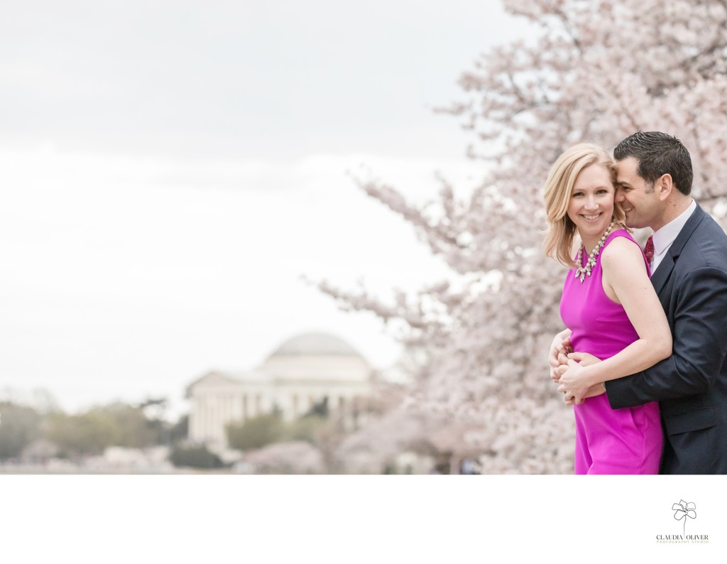 DC Cherry Blossom Engagement Photos