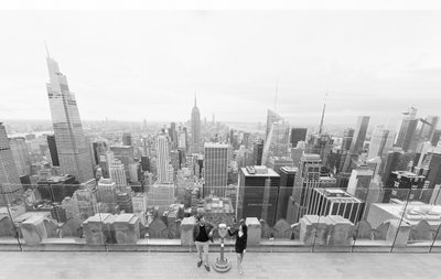 NYC Top of the rock Skyline Engagement photos