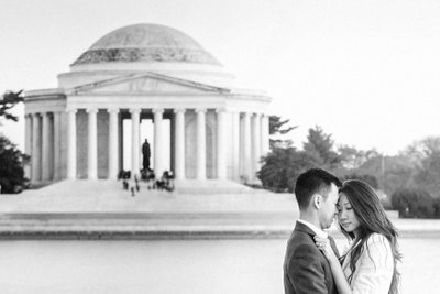 DC Engagement photographer: Thomas Jefferson Memorial