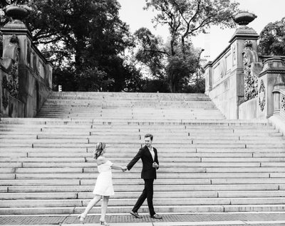 Bethesda Arcade Terrace at Central Park Engagement Photoshoot