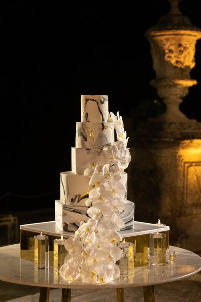 A Wedding Cake with a view at Vizcaya Museum