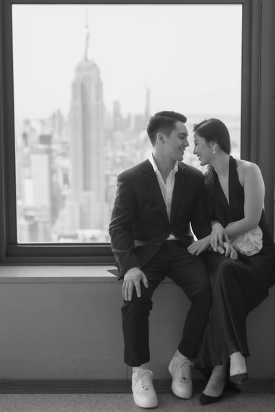 NYC Engagement Photographer:Top of the Rock NYC Engagement Photos