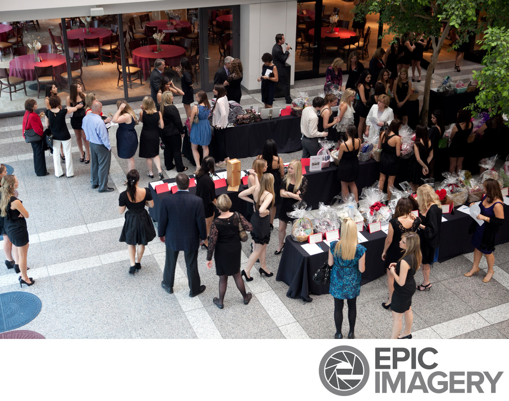 Aerial View of Silent Auction Fundraiser