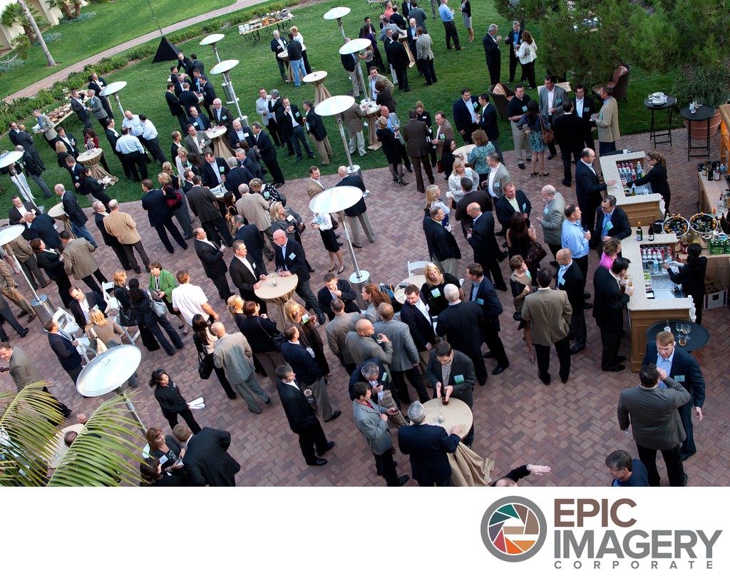 Birds Eye View of Business Cocktail Mixer