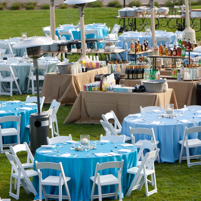 Dinner and Bar Setup at Corporate Social Function
