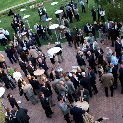 Birds Eye View of Business Cocktail Mixer