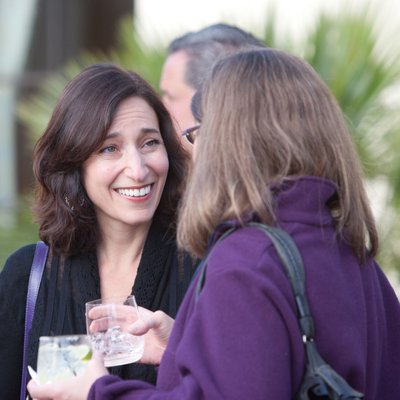 Candid Social Moment at Corporate Party