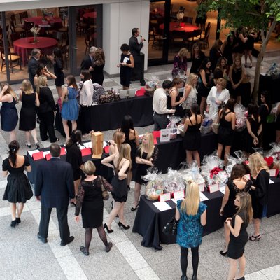Aerial View of Silent Auction Fundraiser