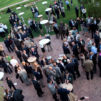 Birds Eye View of Business Cocktail Mixer