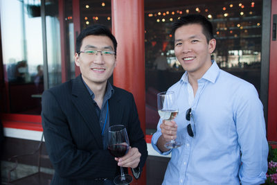 Associates Connecting at a Business Dinner 