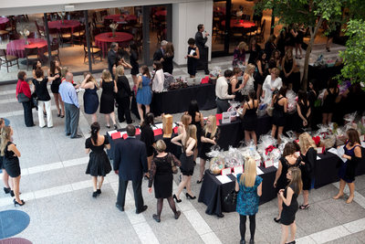 Aerial View of Silent Auction Fundraiser