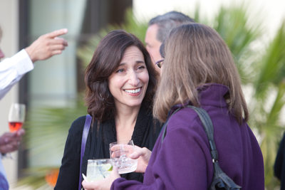 Candid Social Moment at Corporate Party