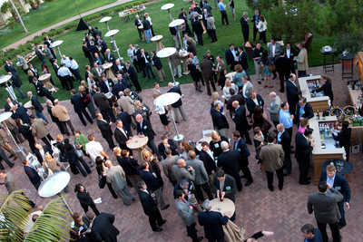 Birds Eye View of Business Cocktail Mixer