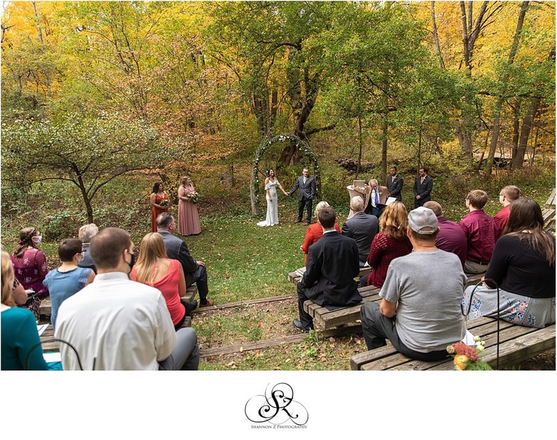 Outdoor Ceremony: Hawthorn Hollow Wedding