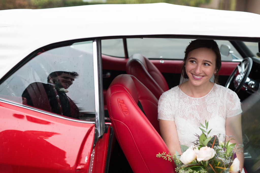 Car Reflection: Wedding Day