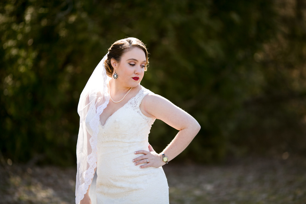 Dramatic Portrait of Bride: Wedding Day Photo