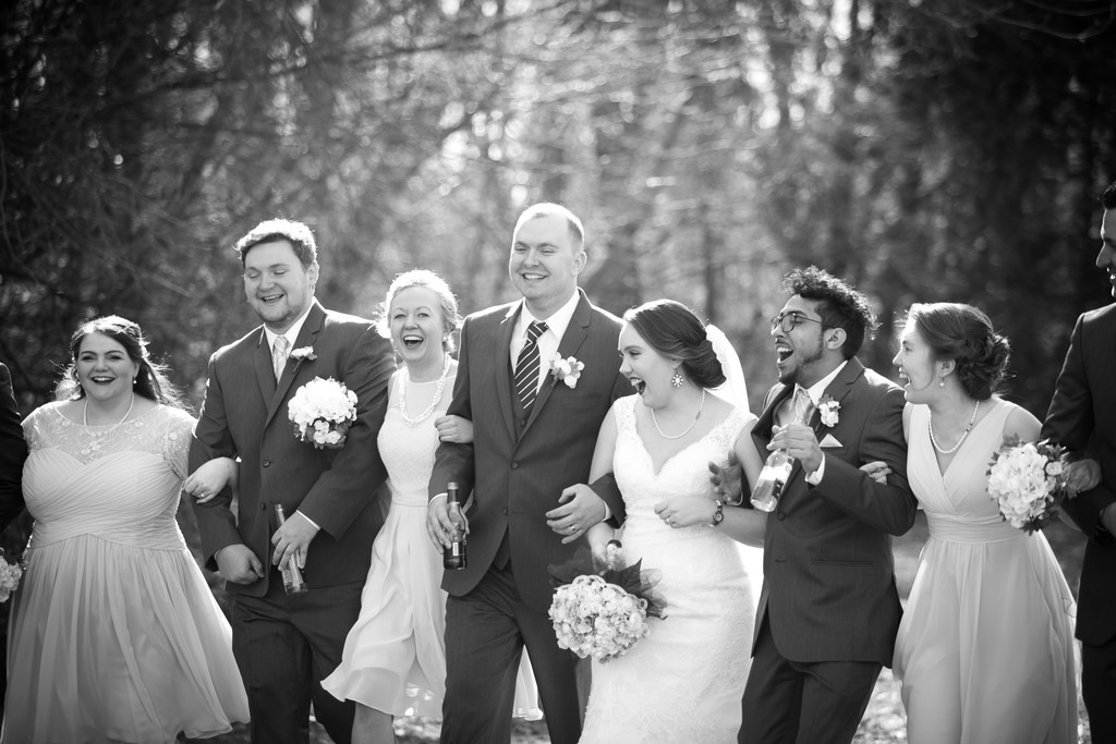 Laughing Wedding Party: Milwaukee Wedding Photos
