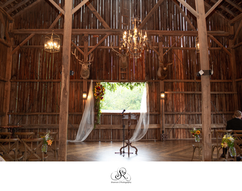 Indoor Barn Ceremony: The Farm at Dover