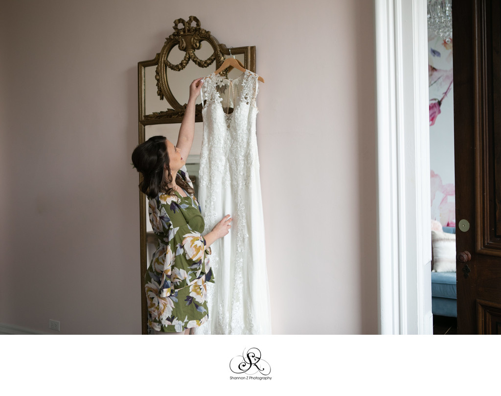 Bride and Dress: Getting Ready