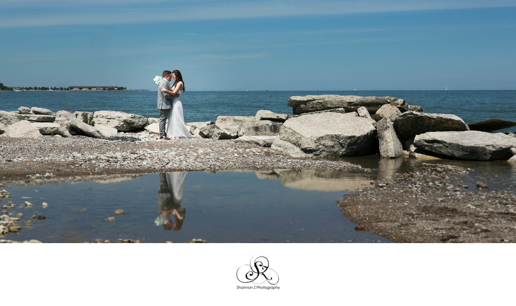 Lake Michigan Reflections: Wedding Day